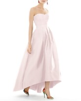 Thumbnail for your product : Alfred Sung Strapless Sweetheart High-Low Sateen Gown