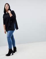 Thumbnail for your product : ASOS Curve DESIGN Curve hoodie with side split detail in black