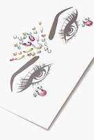 Thumbnail for your product : boohoo NEW Womens Holographic Festival Face Gems in Silver size One Size