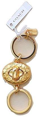 Coach Signature 'C" Turnlock Valet Key Chain Ring FOB r F65501