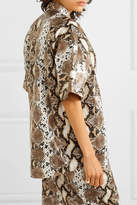 Thumbnail for your product : Pushbutton - Snake-effect Faux Leather Shirt - Snake print