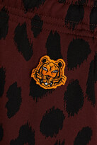 Thumbnail for your product : Kenzo Logo-appliquéd leopard-print jacquard track pants