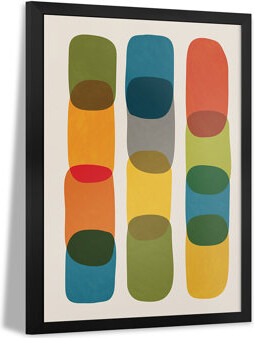 Ivy Bronx Colorful Mid-Century Modern Bold I Premium Framed Poster by EmcDesignLab