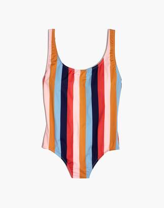 Madewell x Solid & Striped Anne-Marie One-Piece Swimsuit in Sahara Stripe