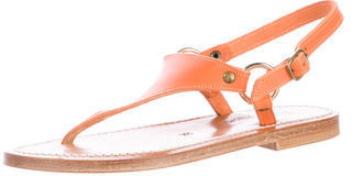 K Jacques St Tropez Leather Slingback Sandals