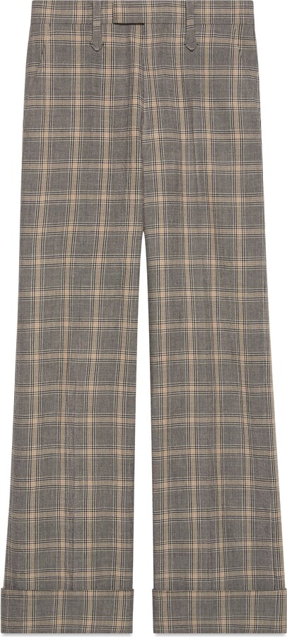 Linen Pants Gucci Long Pants Gucci Prince Of Wales Wool