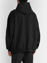 Thumbnail for your product : Balenciaga Oversized Printed Loopback Cotton-Jersey Hoodie