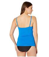 Thumbnail for your product : MICHAEL Michael Kors Over the Shoulder Twist Tankini Top with Chain Trim and Removable Soft Cups