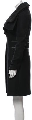 Mackage Leather-Trimmed Wool Coat