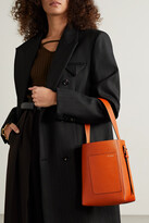 Thumbnail for your product : Valextra Secchiello Small Textured-leather Tote - Orange - one size