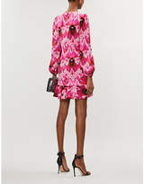 Thumbnail for your product : Alexander McQueen Abstract floral-print silk-crepe mini dress
