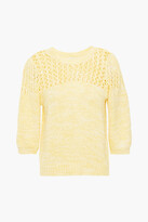 Thumbnail for your product : Joie Una Melange Open-knit Cotton-bled Sweater