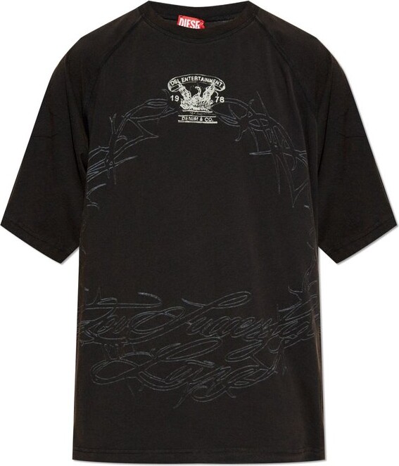 Diesel T-Roxt-Q1 Inside-Out Printed T-Shirt - ShopStyle