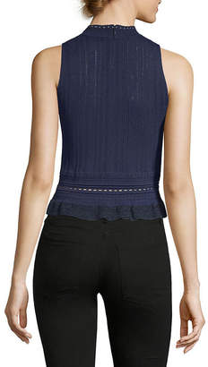 3.1 Phillip Lim Compact Pointelle Lace Cropped Tank Top