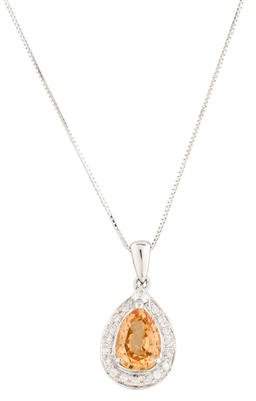 18K Garnet & Diamond Necklace
