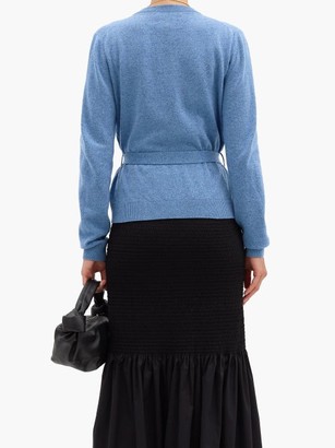 Brock Collection Ramo Belted Wool-blend Cardigan - Blue