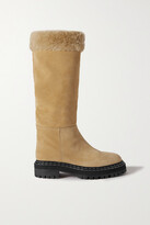 Thumbnail for your product : Proenza Schouler Shearling-trimmed Suede Knee Boots
