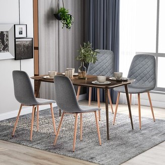 Grey Leather Chairs Dining Room / Orbit Round Chrome And Glass Dining Table With 4 Perth Light Grey Leather Chairs Furniture And Choice : The rectangle table shape will easily fit in your dining room.