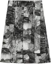 Thumbnail for your product : Burberry Dreamscape Print Pleated Silk Tie-waist Skirt