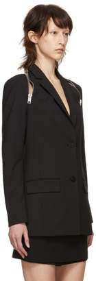 Alexander Wang Black Tailored Zipper Blazer