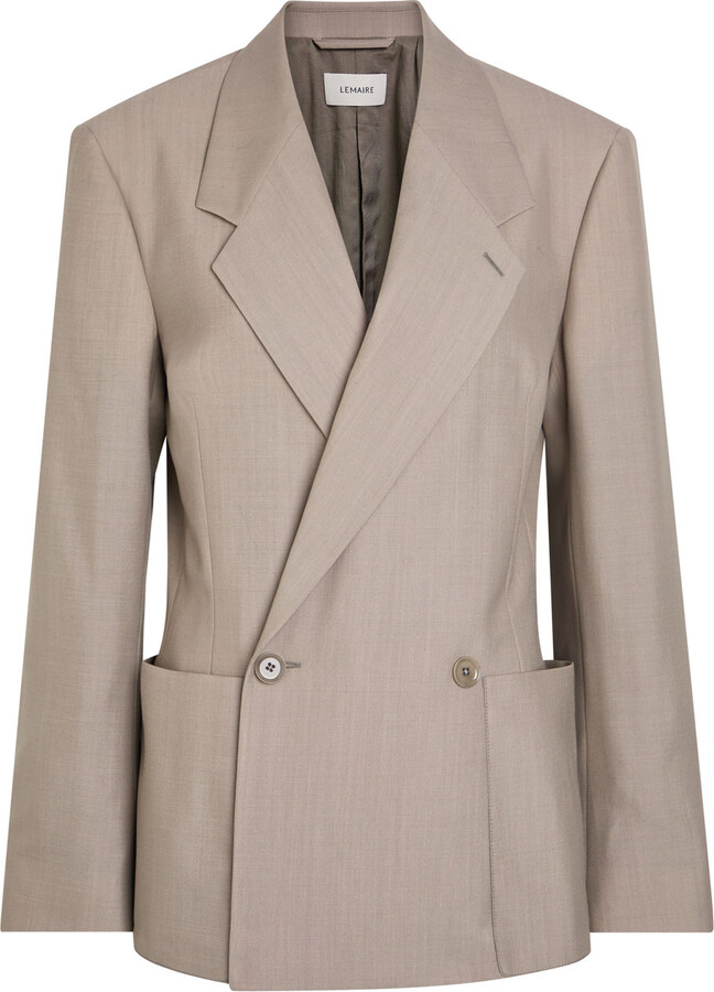 Lemaire Double-breasted Woven Blazer