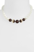 Thumbnail for your product : Anne Klein Wood & Glass Pearl Collar Necklace