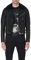 Thumbnail for your product : Givenchy Shearling-collar biker jacket - for Men