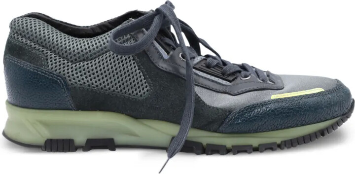 LANVIN Pre-Owned Textured-Leather Sneakers