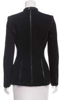 Thumbnail for your product : Alexander McQueen Leather-Trimmed Wool Jacket