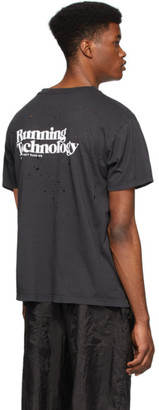 Satisfy Black Moth Eaten Running Technology T-Shirt