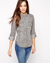 Thumbnail for your product : Only Rock It Fitted Shirt - Grey
