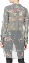 Thumbnail for your product : McQ Rose-Print Paneled Tunic Dress