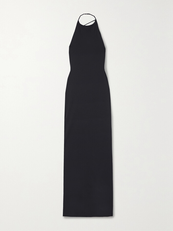The Row - Coralia Open-back Stretch-jersey Maxi Halterneck Dress - Black