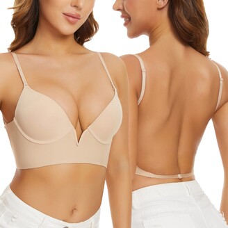 Hornamax Low Back Bra-Seamless Underwire Invisible Backless Bras