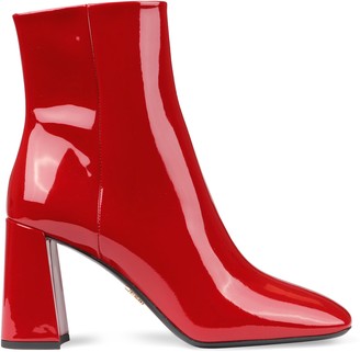 Prada Patent Leather Ankle Boots - ShopStyle