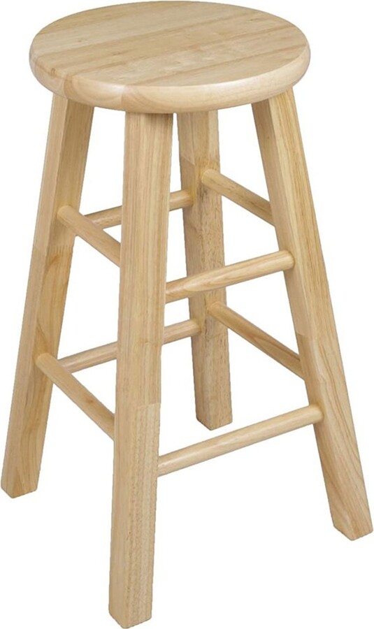 PJ Wood RoundSeat 24 Inch Tall Kitchen Counter Stools for Homes