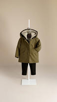 Thumbnail for your product : Burberry Shearling Detail Parka Jacket With Warmer