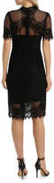Thumbnail for your product : Jayson Brunsdon NEW Black Label Cap Slv Black Lace Dress