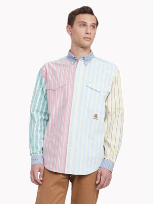 Tommy Hilfiger Heritage Pieced Stripe Organic Cotton Shirt - ShopStyle
