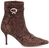 Thumbnail for your product : Gianvito Rossi Remy 70 snake-effect ankle boots