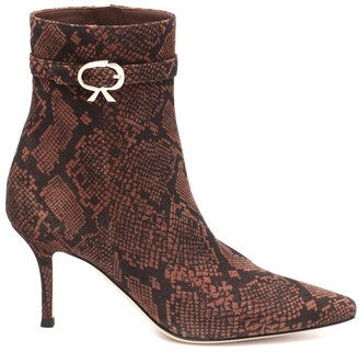 Gianvito Rossi Remy 70 snake-effect ankle boots