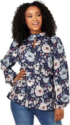 Biba Womens Bohemian Long Sleeve Top Blouse seventies flora 16 (XL)