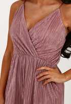 Thumbnail for your product : Pink Boutique The Good Life Rose Pink Pleated Wide Leg Jumpsuit