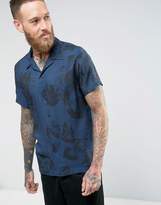 Thumbnail for your product : Selected Homme+ Short Sleeve Shirt With Floral Back Print