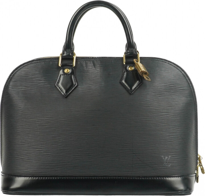 Alma patent leather handbag Louis Vuitton Black in Patent leather