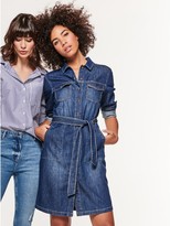 Thumbnail for your product : M&Co Denim long sleeve shirt dress