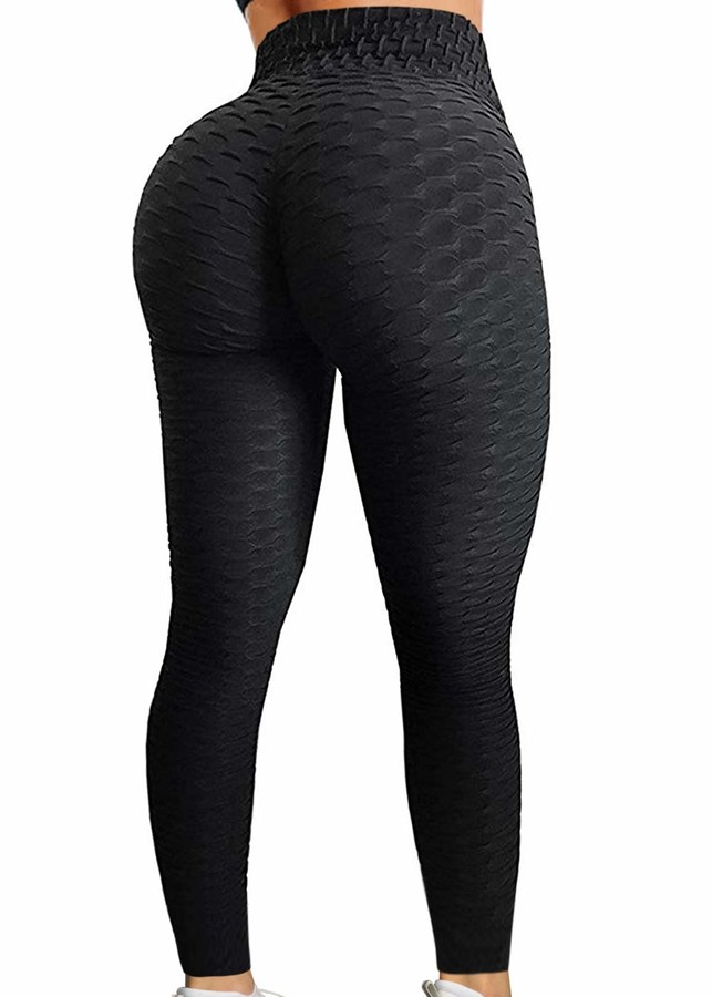 A AGROSTE Women's High Waist Yoga Pants Tummy Control Workout Ruched Butt  Lifting Stretchy Leggings Textured Booty Tights - ShopStyle Plus Size  Trousers