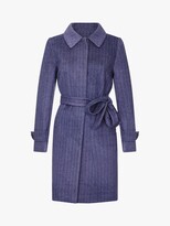Thumbnail for your product : Yumi Herringbone Pattern Tie Coat, Navy