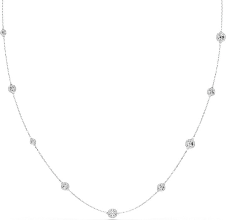 Swarovski Una Angelic strandage Round cut White Rhodium plated