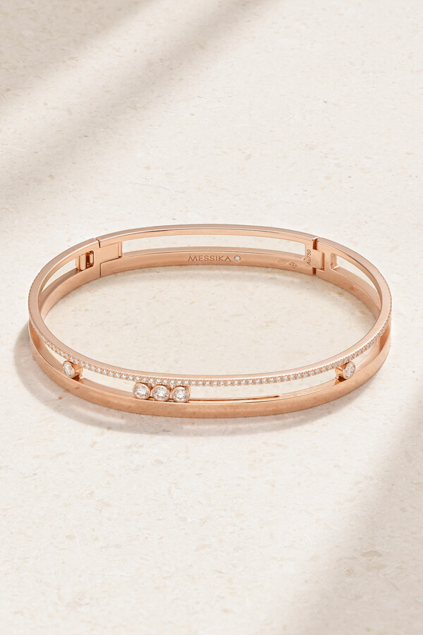 Messika Move Romane 18-karat Rose Gold Diamond Bangle - M/L